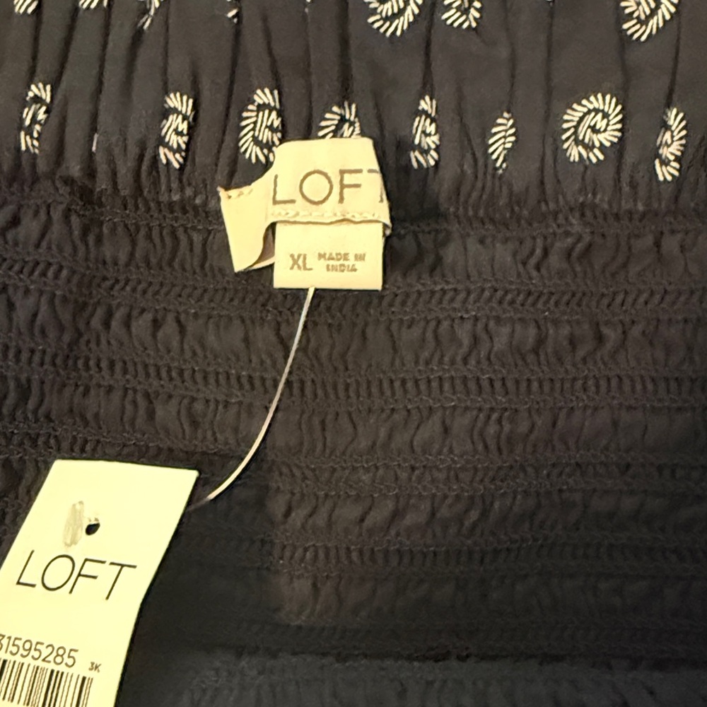 LOFT Shell Smocked Ruffle Mini Skirt - Picture 4 of 6